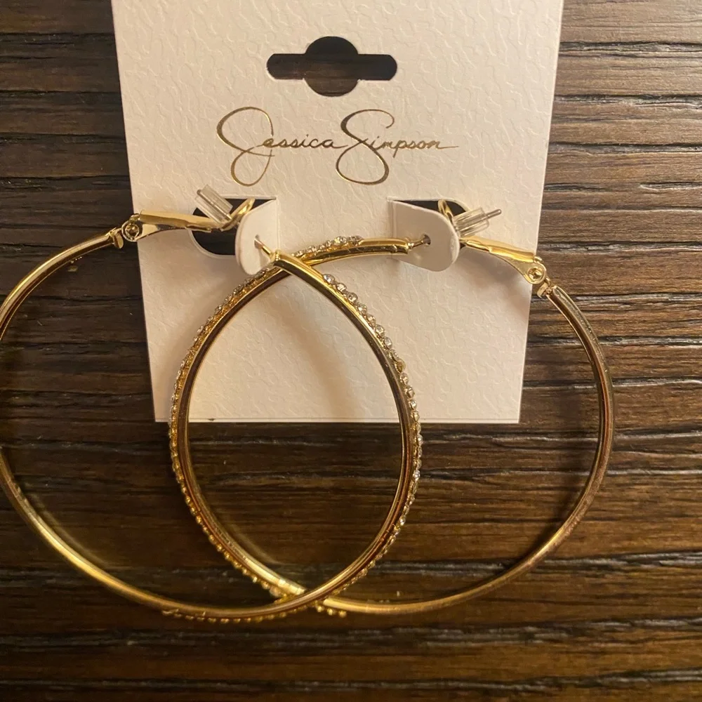 NEW Jessica Simpson hoop earrings